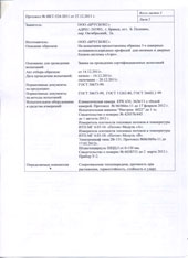 Протокол сертификационныз испытаний (лист2)